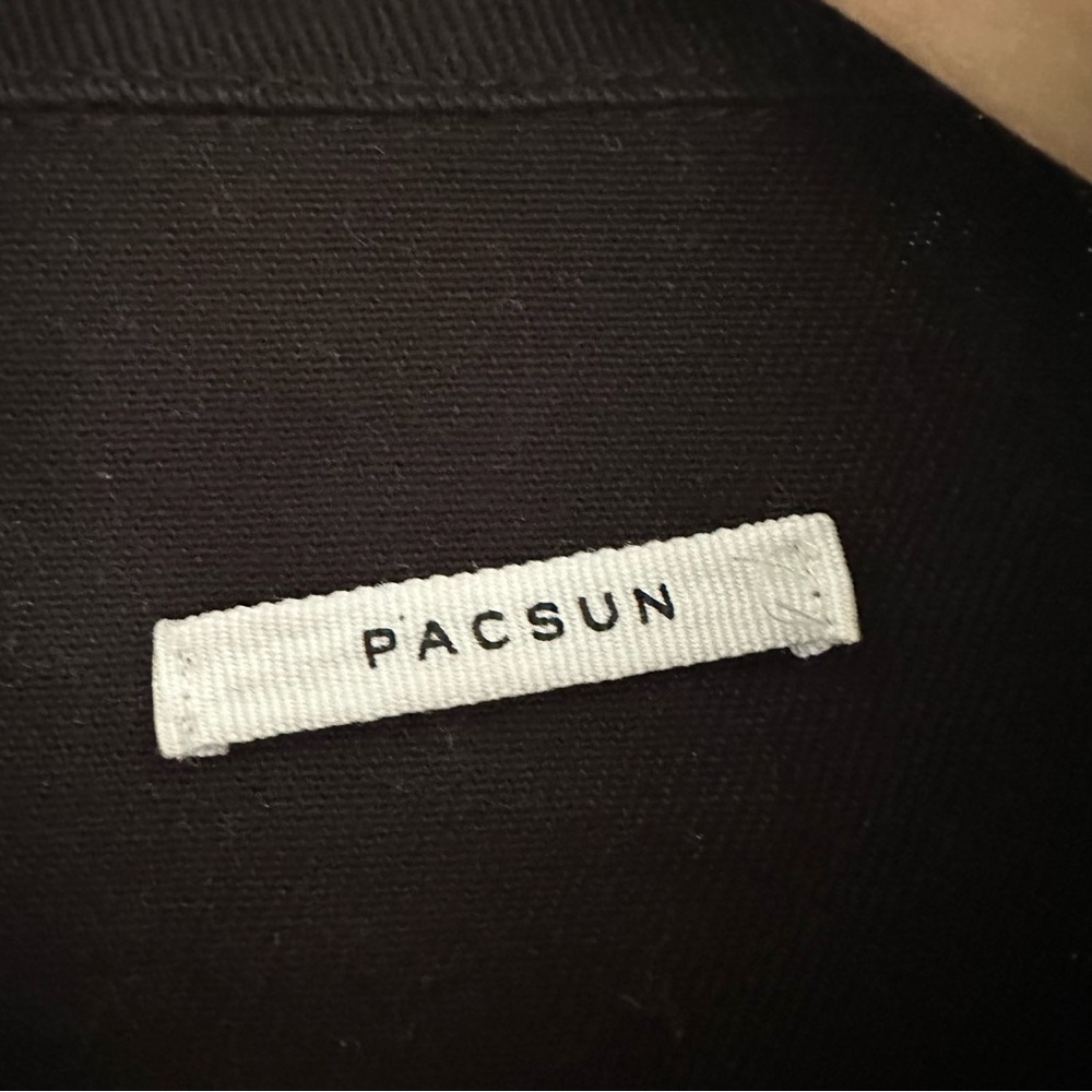 PACSUN Oversized Jean Jacket Black Denim - Picture 4 of 6